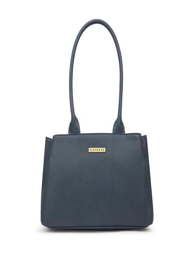 كابريس حقيبة كابريس جيميني متوسطة الحجم للنساء، مزودة بأقسام متعددة للتنظيم والراحة | حقيبة كتف أنيقة ومتينة وواسعة من الداخل، مناسبة للعمل والسفر والاستخدام اليومي (أزرق داكن) - Image 1